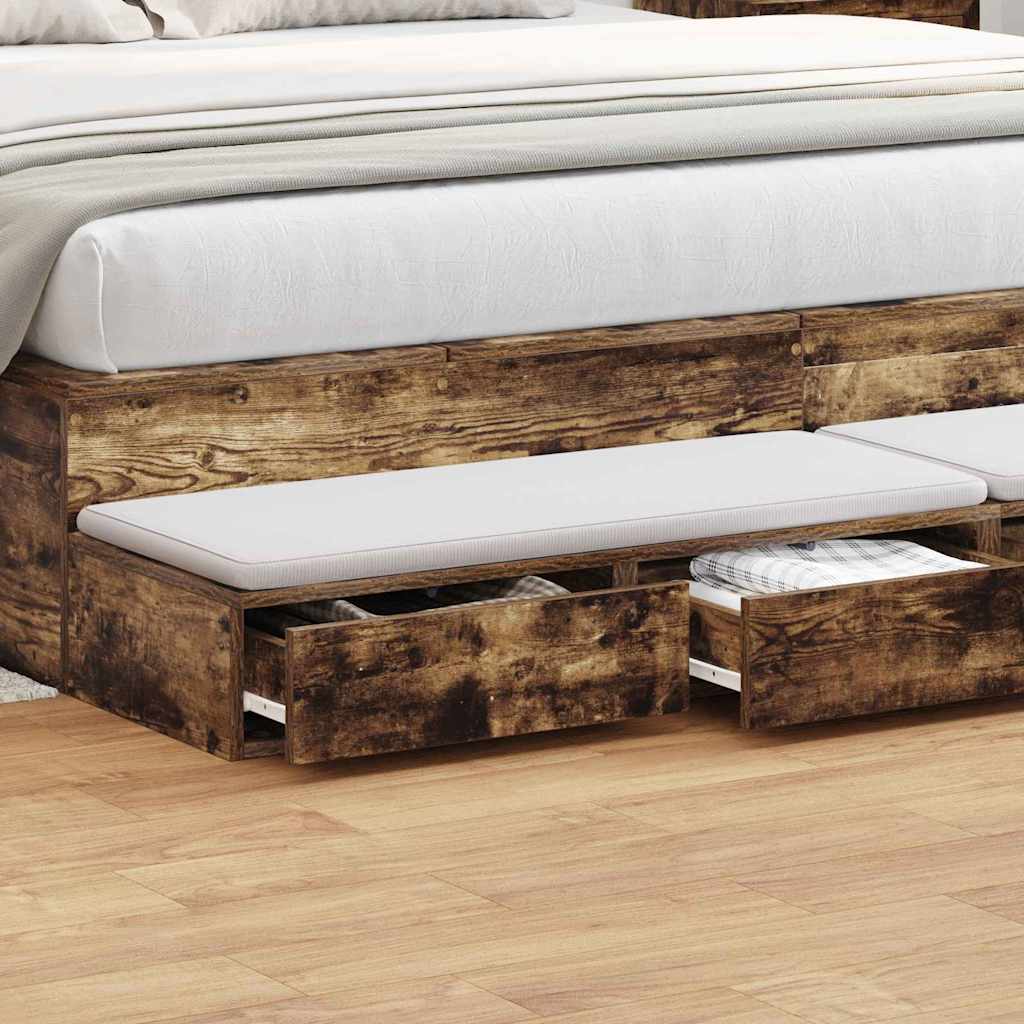 Bed Drawers Smoked oak 200 x 36.5 x 16.5 cm Engineered wood